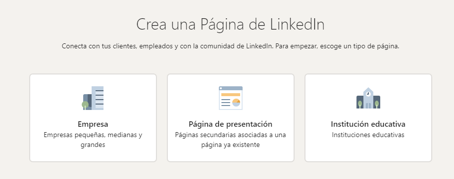  Elige el tipo de página